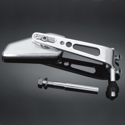 Motocyklové zrcátko Highway Hawk ENGINEER, Pravá strana, leštěný chrom (1ks)